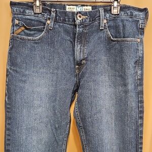 Ariat Slim Fit Straight Leg Men's Medium Blue Denim Jeans